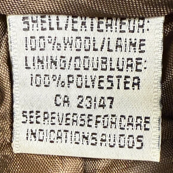 Women's TALBOTS Pure Wool Brown Straight Leg High Rise Lined Pants- Size 12 - Picture 9 of 11